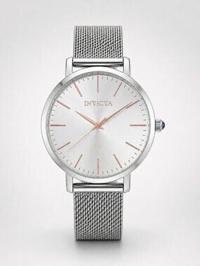 Invicta Angel Starlight 48844 PF12824 38mm Silver Mesh Watch NIB